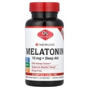 Olympian Labs Melatonin 10mg Time Release with Vitamin B6 - Maksimal styrke tabletter - Drug-Free, støtter hvilefull søvn, natt søvnhjelp - 60 Vegan tabletter (60 Serveringer)