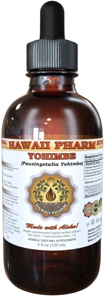 Yohimbe flytende ekstrakt, Yohimbe flytende (Pausinystalia Yohimbe) Tinktur 4 oz