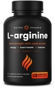 NutraChamps L-Arginin Supplement 1000mg + L-Citrulline 250mg & Beet Root - Nitric Oxid Booster for hjerte helse, energi og utholdenhet - Ekstra styrke Aminosyre kompleks - 120 Vegan Kapsler