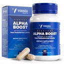 Alpha Boost – Naturlig gratis testosteronstøtte, energi, utholdenhet, utholdenhet og vitalitet for menn og kvinner, multivitamin for sunn aldring og ytelse og bruker VEssorb® (60 Ct)