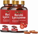 Lycopenkapsler, Naturlig Lycopen 200 mg med organisk Reishi Mushroom 200 mg Supplement for prostata helse og immunstøtte - Glutenfri, ikke-GMO, 60 kapsler (2 pakke)