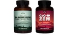 Naturlig Rhythm Cardio Calm Bundle - Triple Calm Magnesium 150 mg, 120 kapsler + CoQ10-ZEN (Coenzym Q10 + L-karnitin + L-Theanine), 30 kapsler