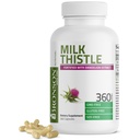 Bronson Melk Thistle Silymarin Marianum & Dandelion Root Liver Health Support, Antioksidant støtte, Detox, 360 kapsler