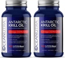 100% ren krillolje 1000MG 120-dagers forsyning dobbel styrke 56% Fosfolipider Astaxanthin bærekraftig antarktisk SuperbaBoost Omega 3 EPA DHA hjerte Hjerne Hudpleie, tredjeparts testet, Ingen fiskolje