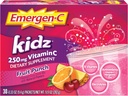 Emergen-C Kidz 250mg Kids vitamin C pulver, koffein gratis, immun støtte drikke blanding, frukt Punch Flavor - 30 greve / 1 måneds forsyning