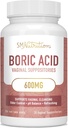 Borsyresuppositorier for kvinner | 600mg | for pH-balanse, Vaginal Odor & klisjing | Feminin Intim Helse Supplement med Boric Acid & Aloe Vera | Uscented & fri for kunstige dyser | 30 greve