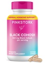 Pink Stork Black Cohosh kosttilskudd for kvinner - 540 mg ren svart cohosh for Perimenopause, Menopause støtte- 30 kapsler