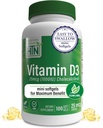 Health Thru Nutrition Vitamin D3 1000iu 100 Mini Softgels for maksimal fordel | 25mcg Kolecalciferol | 3rd Party Testet | Ikke-GMO USP Grad i organisk EVOO | Immune Health Support