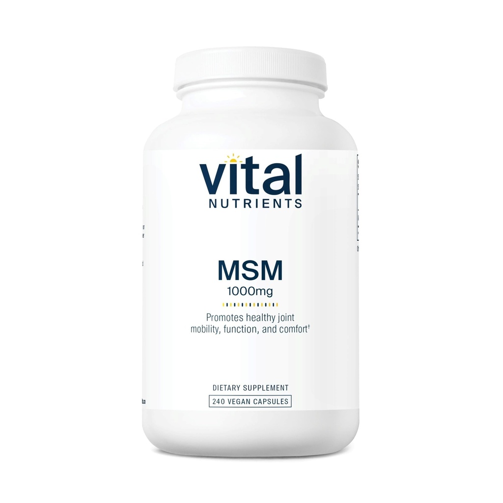 Vitale næringsstoffer - MSM 1000 mg - naturlig form av organisk svovel - 240 kapsler