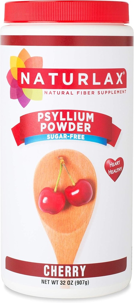 Cherry Flavored Psyllium Husk, Sukkerfri (32 oz)