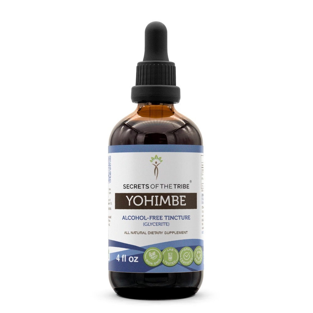 Hemmeligheter av Tribe Yohimbe alkoholfri flytende ekstrakt, Wildcraft Pausinystalia yohimbe tørket bark (4 FL OZ)