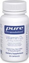 Rene innkapslinger vitamin D3 25 mcg (1 000 IU) - Supplement til støtte bein, ledd, bryst, hjerte, kolon og immun helse - med Premium vitamin D - 30 kapsler