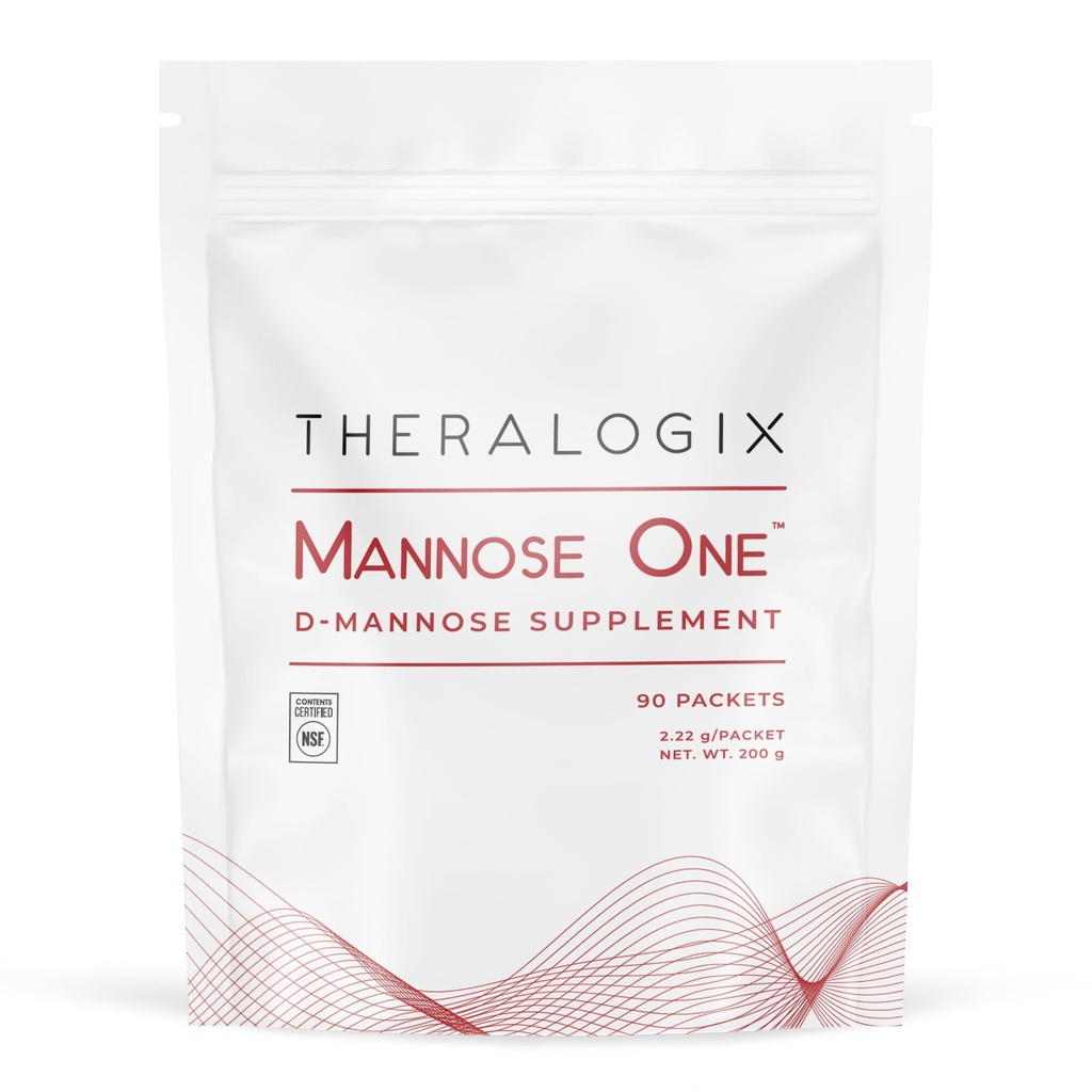 Therologix Manose Ett D-Mannose pulver - 90-dagers forsyning - støtter urinveistraktasje med 2000 mg D-Mannose* - NSF-sertifisert - 90-pakninger