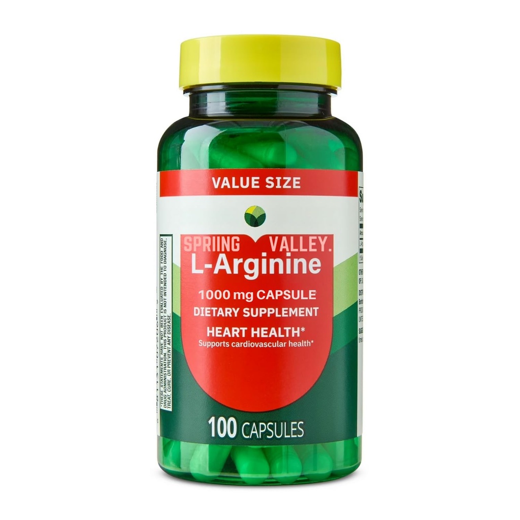 L-Arginine 1000 Mg 100 Kapsler L Arginine, Larginine, L Arginina - 1000 Mg 100 Kapsler (pakke med 1)