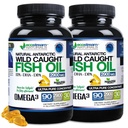 (Pack of 2) Natural Antarctic Wild Fanget Omega 3 Fish Oil DPA-EPA-DHA Supplement 2.900 Milligrams Trippel styrke Ultra ren konsentrert SoftGels - Ingen fisk Tasting Burps