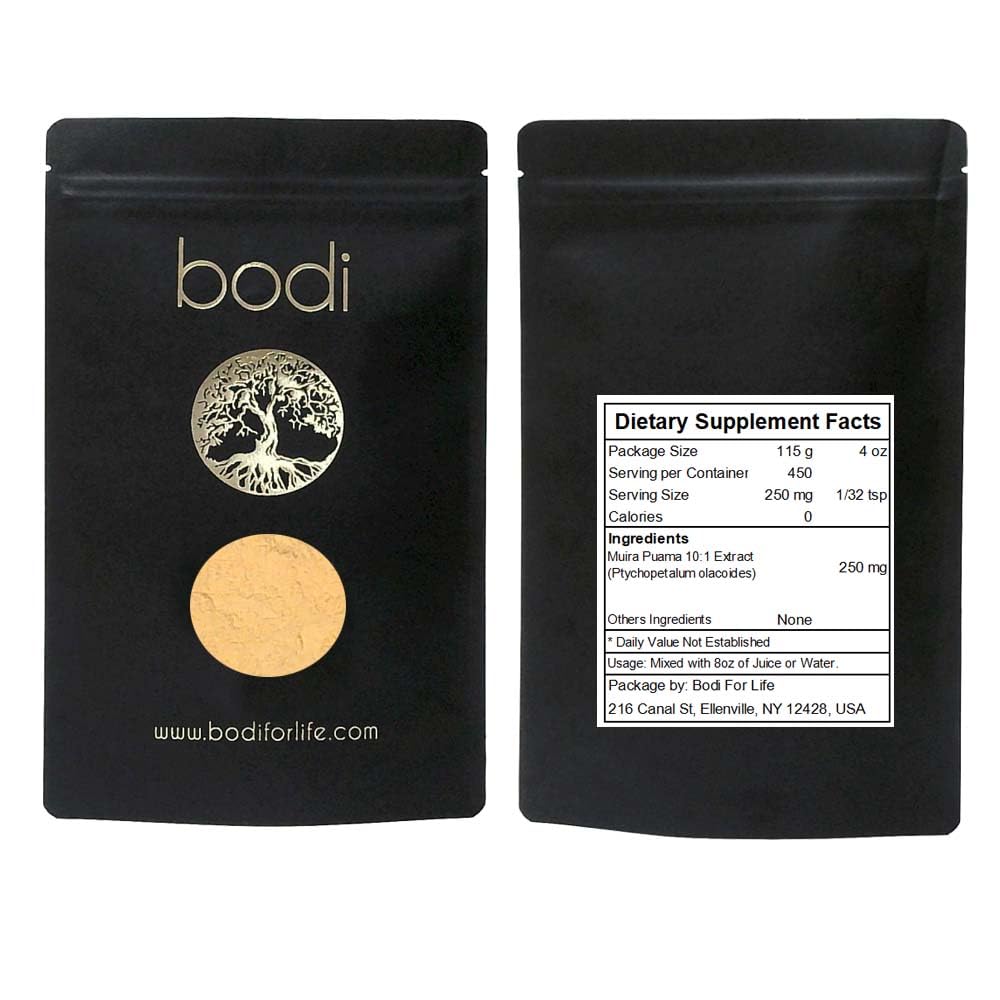 bodi : Muira Puama pulver | 4oz til 5lb | 100% ren naturlig håndlaget (4 oz)