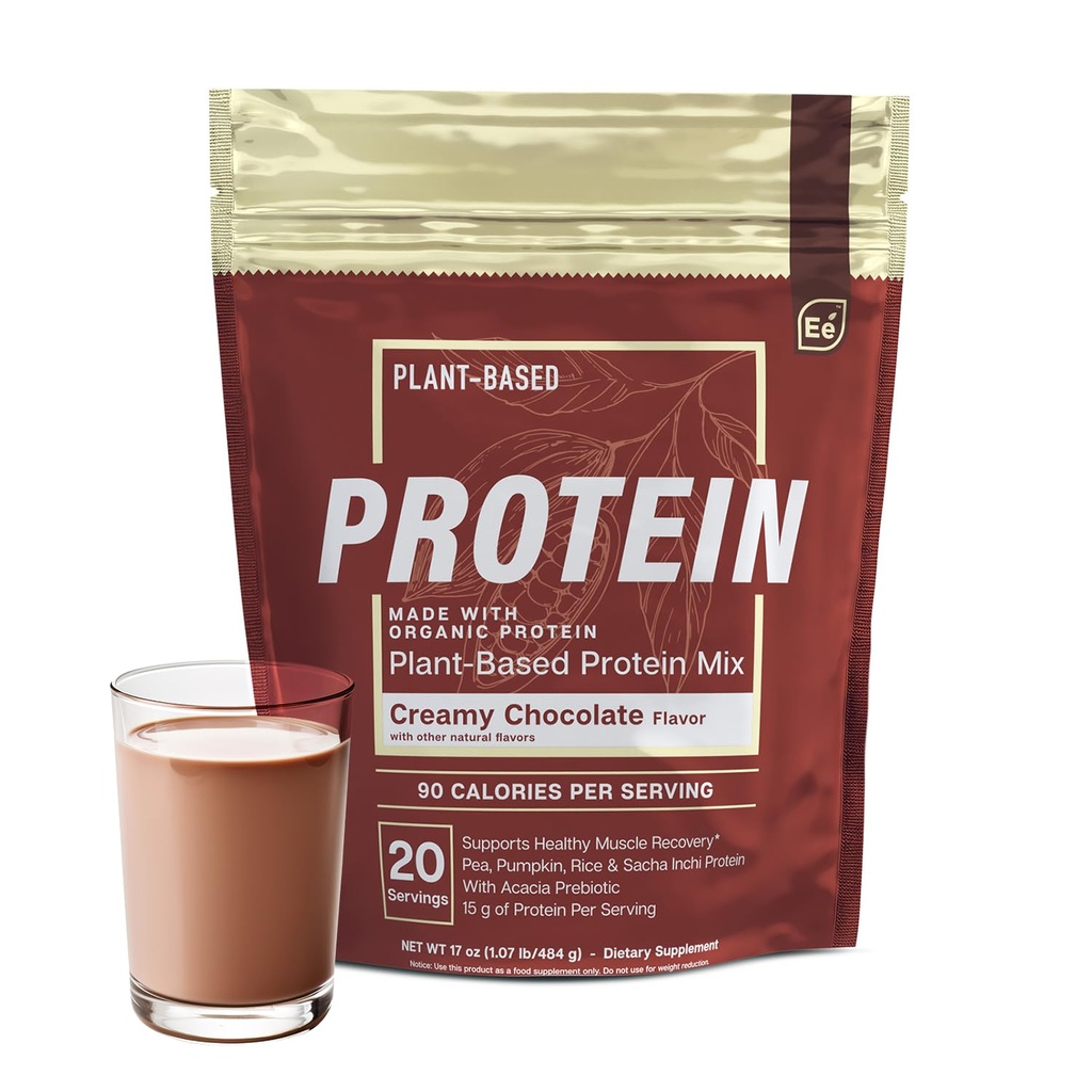 Essentielle elementer Era Protein pulver - Kremet sjokolade | Lavkarb Plantebasert Vegan blanding - Keto-vennlig og Glutenfri | 20 Serveringer, 17 oz