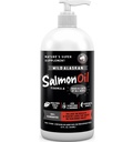 Fineste For Kjæledyr Wild Alaskan Salmon Oil for hunder og katter - Omega 3 Fiskeolje med Pollock & Salmon for sensitiv hud og Coat helse. EPA & DHA Ease kløe, støtter felles, immun og hjerte helse (32oz)