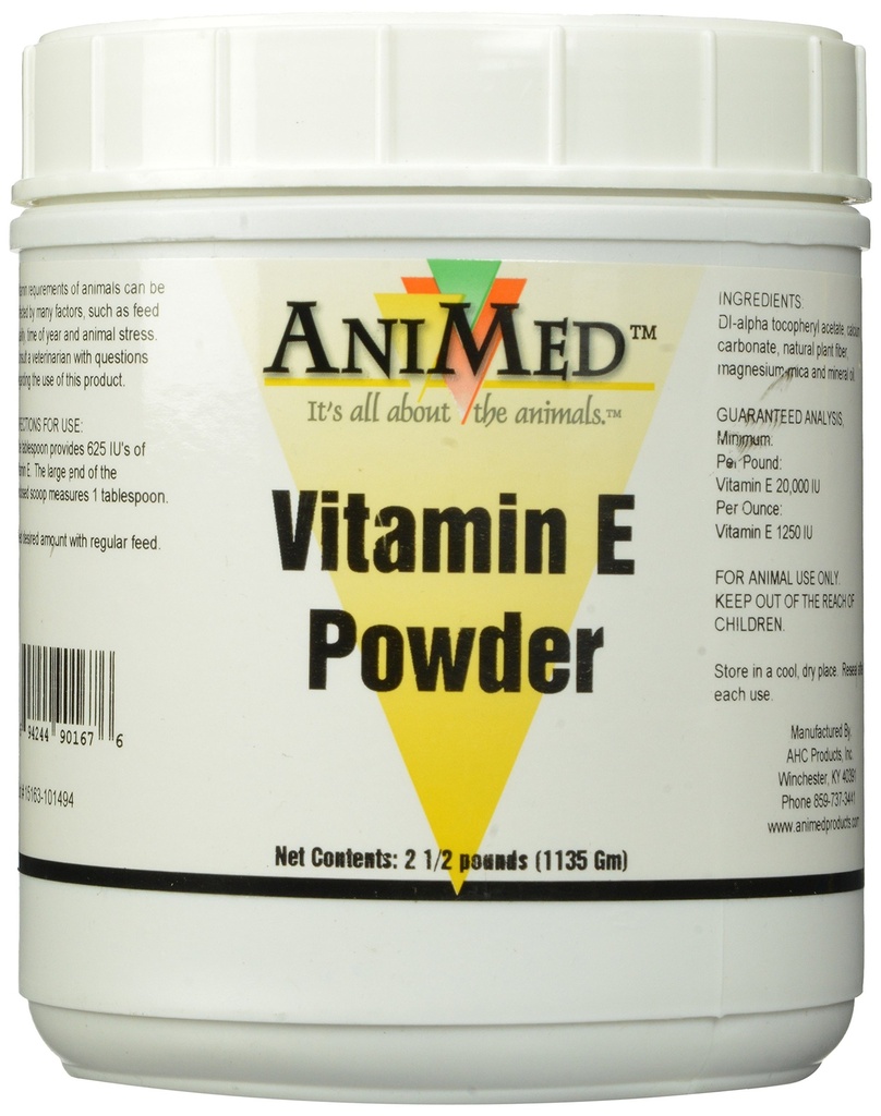 AniMed Vitamin E pulver Supplement for hester, 2,5-pund
