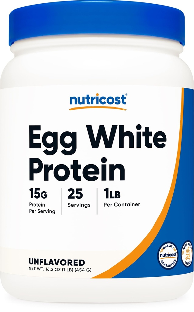 Nutricost egg hvitt protein pulver 1lb (uflavorert) - Ikke-GMO, Glutenfri