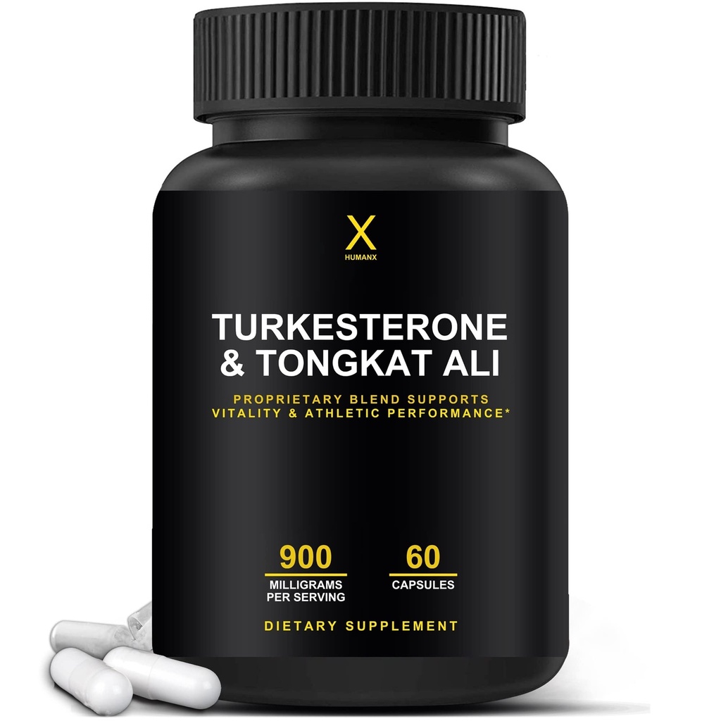 ManualX Turkesteron & Tongkat Ali 900mg - Støtter energi, utholdenhet og muskelgjenvinning og vekst - Turkesteron Supplement - Tongkat Ali Supplement - Long Jack Extract (Eurycoma Longifolia)