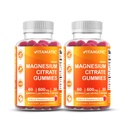 Vitamatisk magnesium Citrate Gummies 600mg per servering - 60 Count - fremmer sunn avslapning, muskel, bein, og energi støtte (Pack of 2)