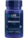 Livsforlengelse Melatonin, 3 mg, Optimal søvnstøtte, Sunn circadian rhythms, Cellular Defense, Glutenfri, Ikke-GMO, Vegetarisk, 60 kapsler