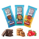 Yo! Bar by Bearded Brothers Vegan Organic Kids Bar | Glutenfri, Paleo og hele 30 | Soya Gratis, Ikke-GMO, Lavglykemisk, Ingen sukker tilsatt, Fiber + Hele maten | Variety 3 Flavor Pack | 25 Barer