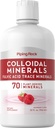 Piping Rock Colloidal Minerals Flytende | 32 fl oz | Fulvic Acid | 70 Plant Derived Trace Minerals | Raspberry Flavor | Vegetarisk, ikke-GMO, Glutenfri Supplement