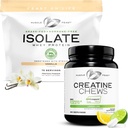 Muskelfest Isolate + Kreatin Candy Bundle: 1 Whey Protein Isolate (Vanilla, 5lb) + 1 Kreatin Candy (Lemon Lime, 360) | Premium-tilskudd, vegetarisk, Glutenfri