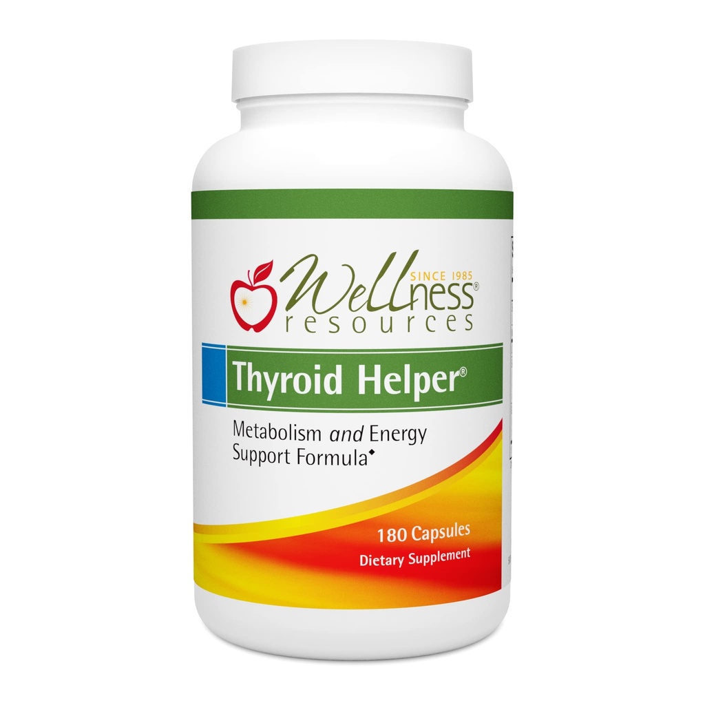 Velvære ressurser Thyroid Helper - Naturlig kosttilskudd for metabolisme, energi, Thyroid støtte (180 kapsler) ...