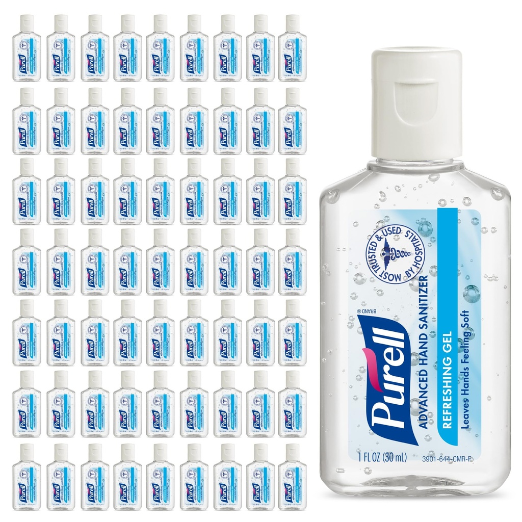 Purell Advanced hånd sanitator Forfriskende Gel, Clean Scent, 1 fl oz reise størrelse flip-Cap flaske (pakke på 72) - 3901-72-CMR
