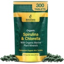 Biogenese Organic Spirulina, Chlorella & Marine Plant Minerals – 300 greve (200 mg)  Australian Australian Grown Algae Superfood | Støtte Energi og immunitet | Vegan Mini Tabletter