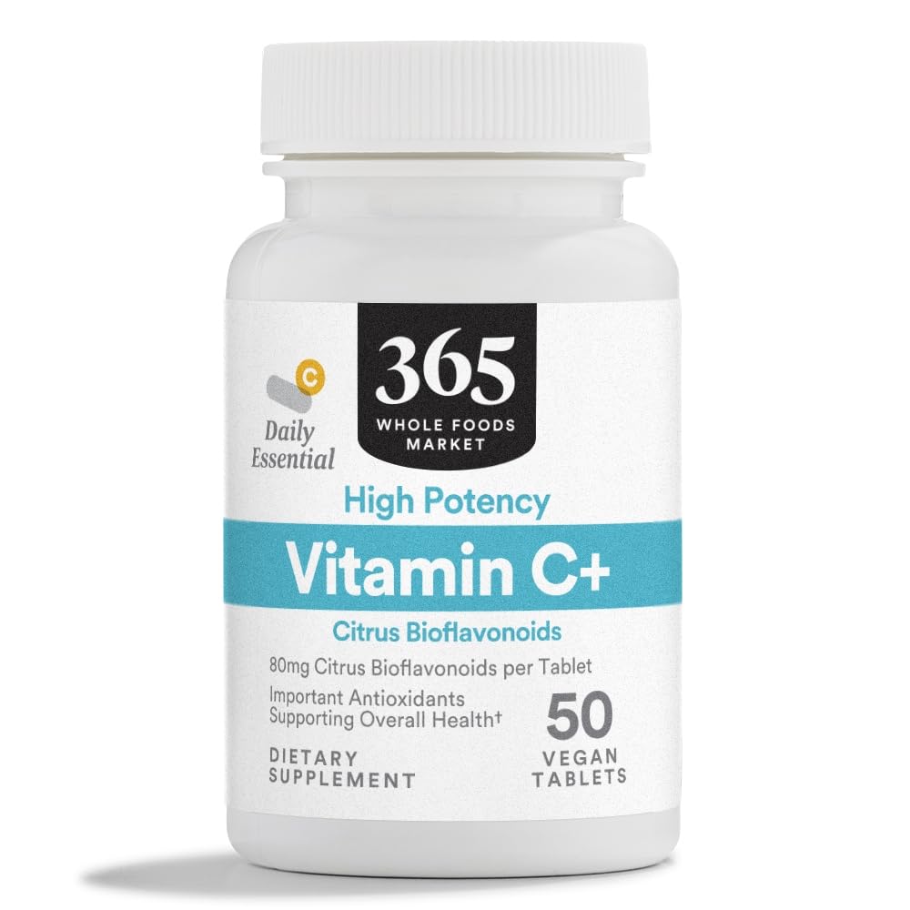 365 av hele matmarked, vitamin C kompleks høy styrke, 50 tabletter