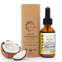 D3 + K2 flytende dråper med MK-4 & MK-7 –Non-GMO, Glutenfri, sukkerfri, lett absorpsjon, flytende sprøyte for barn og voksne - 2 fl. Oz/60 ml, 240 dagers forsyning