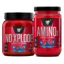 BSN Workout Bundle av ingen XPLODE pre trening pulver blå raz, 30 serverer Amino X muskel recovery intra trening støtte, kaffe gratis blå raz, 30 serveringer