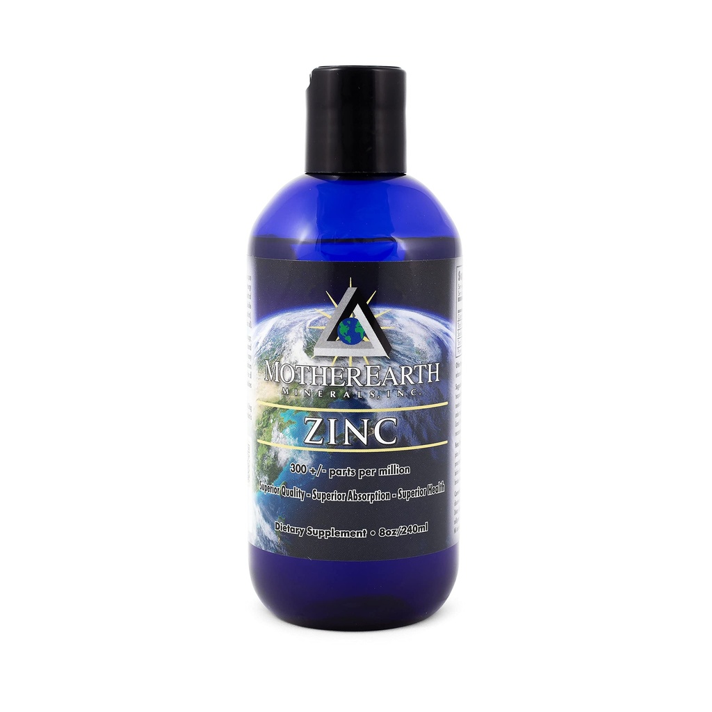 Mother Earth Minerals - Sink - Antioksidant, Aids Assimilation av vitaminer, normal vekst og utvikling, vedlikehold av kroppsvev - 8 Ounce 96 Tjenester