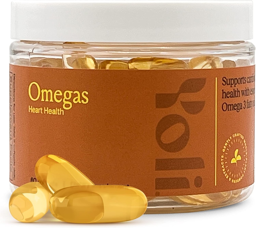 Yoli® - Omega - Fish Oil Omega 3 Supplement med vitamin D3 - Fish Oil Capsules med EPA og DHA Omega 3 Fettsyrer for hjertehelsestøtte