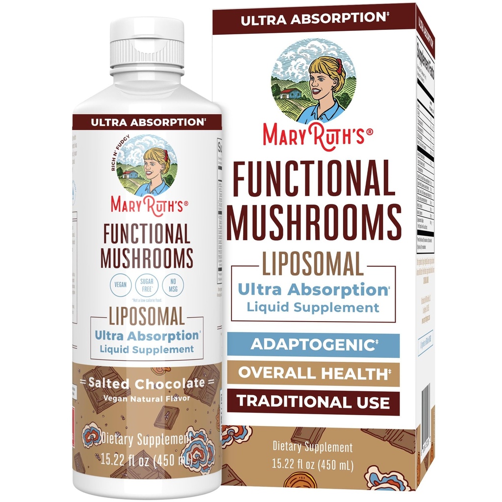 MaryRuth Organics Mushroom, Mushroom Supplement, Mushroom flytende vitamin, Reishi Mushroom Supplement for immunstøtte, Tyrkia Tail Vitamin for stress Relief, Vegansk, Ikke-GMO, Glutenfri, 15.22 Fl Oz