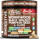 Ren Nutra Wormwood Svart Walnut Pumpkin Seed Clove Oil Celery Hvitløk Papaya Neem Diatomaceous Earth Kvinner Probiotiske Gut Helse Cleanse Detox Oregano Olive Turmeric Supplement Vegan Capsules
