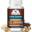 Kreft Sciences Colon velvære Supplement, USDA Certified Organic Mushrooms Extract, Extra styrke 1.500 mg, høy styrke 40% Beta-Glucans, Immune, Gut & Digestive, Colon Cleanse & Detox, 120 Caps