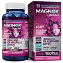 MAGNOX Lady Magnesium Supplement | Menopause og PMS Støtte Supplement for kvinner | Magnesium Kompleks med vitaminer B6, B1, B12, D, Sink | Høyabsorpsjon Døde havet Organisk Magnesium | 60 Kapsler