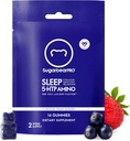 SugarBearPro søvn gummy 14 dagers forsyning, ekstra styrke melatonin 6 mg, for menn og kvinner, Vegansk vitamin B6, L-Theanine, 5 HTP, Valerian, søvnhjelp for voksne og tenåringer, sertifisert Kosher