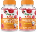 Levende fosfatidyderin (PS) Kids + Magnesium Kids, Gummies Bundle - God Tasting, Vitamin Supplement, Glutenfri, GMO Gratis, Chewable Gummy