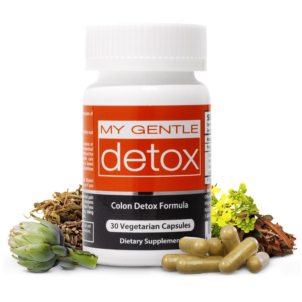 Herbal Nitro My Gentle Detox - Gentle Pensum Relief for kvinner og menn - Ta om natten, Poop neste dag - 100% naturlig Colon Detox Supplement for mindre blooting, gass, Discomfort (30 Ct)