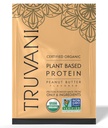 Truvani Vegansk Pea Protein pulver | Peanut Smør | 32.7g Organisk Plante Basert Protein | 1 Servering | Keto | Gluten & Dairy Gratis | Lav carb | Nei Lagt Sukker