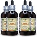 Svart currant (Ribes nigrum) Tinktur, Tørkede blader flytende ekstrakt (Brand Navn: HerbalTerra, stolt laget i USA) 4x4 fl.oz (4x120 ml)