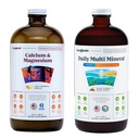 LIQUIDHEALTH Kalsium Magnesium Vitaminer & daglig Multi Mineraler Flytende Supplement Bundle for voksne - Immunsystem, bein og felles støtte, forbedre mobilitet, øke energi - Vegan, ikke-GMO, USA laget