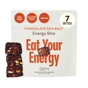 GEM Energi Koffeinert Bite Ō Holistisk Elektromagnetisk Energi | Støtter Metabolisme, Stamina & Endurance | 40 mg Koffein, Ginseng Root, L-Theanine | Sjokolade Cacao Sea Salt | 7 Servings
