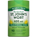 Naturens Sannhet St Johns Wort 600mg | 90 Kapsler | Standardisert ekstrakt | Ikke-GMO & Glutenfri Supplement